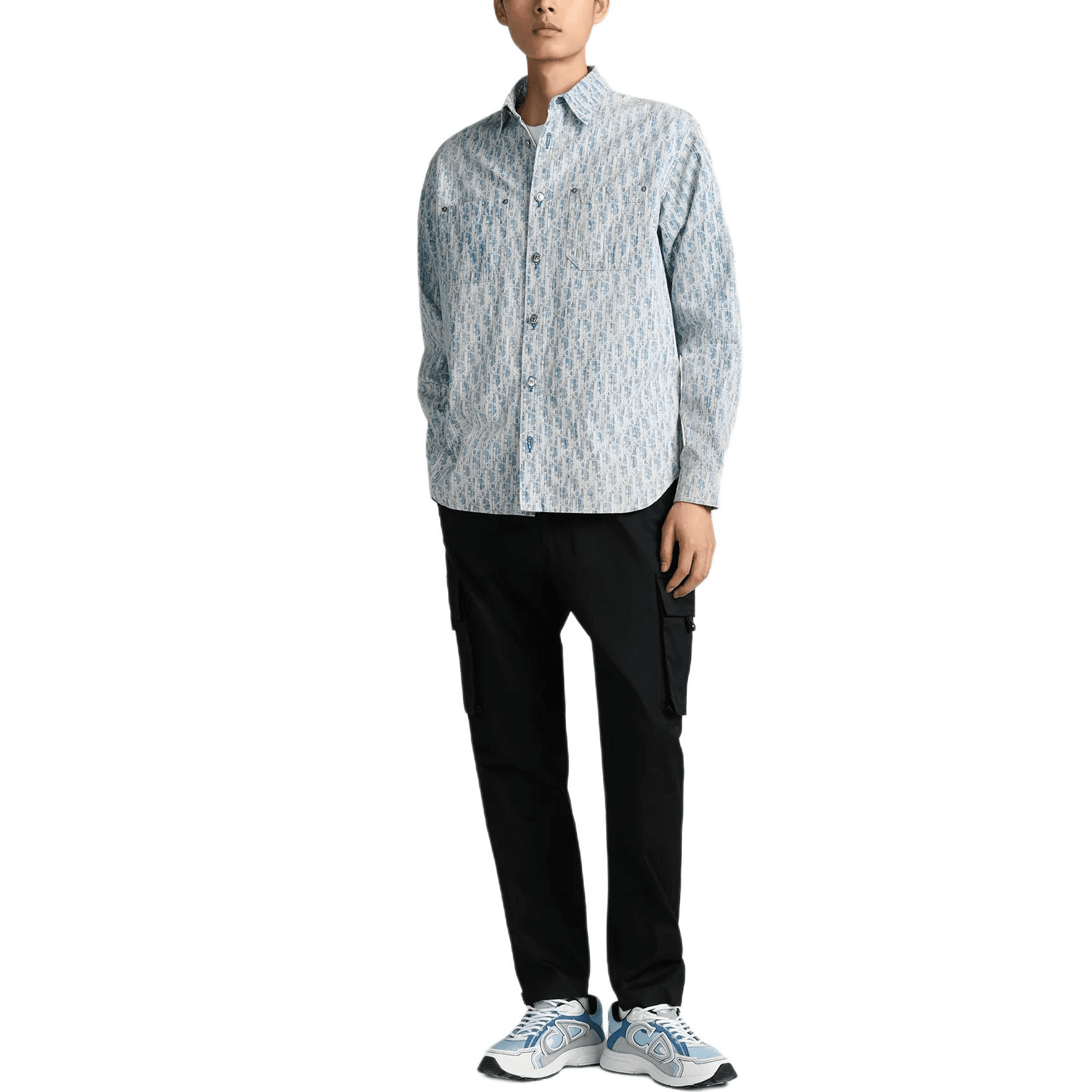 Рубашка DIOR Oblique Denim Shirt - изображение 8