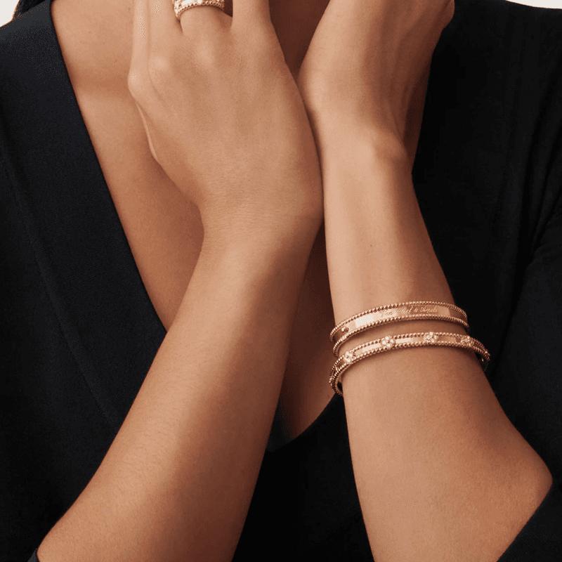 Браслет Van Cleef & Arpels Perlée Sweet Clovers Bracelet Rose Gold - изображение 5