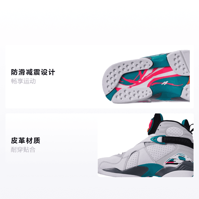 Кроссовки для баскетбола Jordan Air Jordan 8 Retro South Beach GS - изображение 2