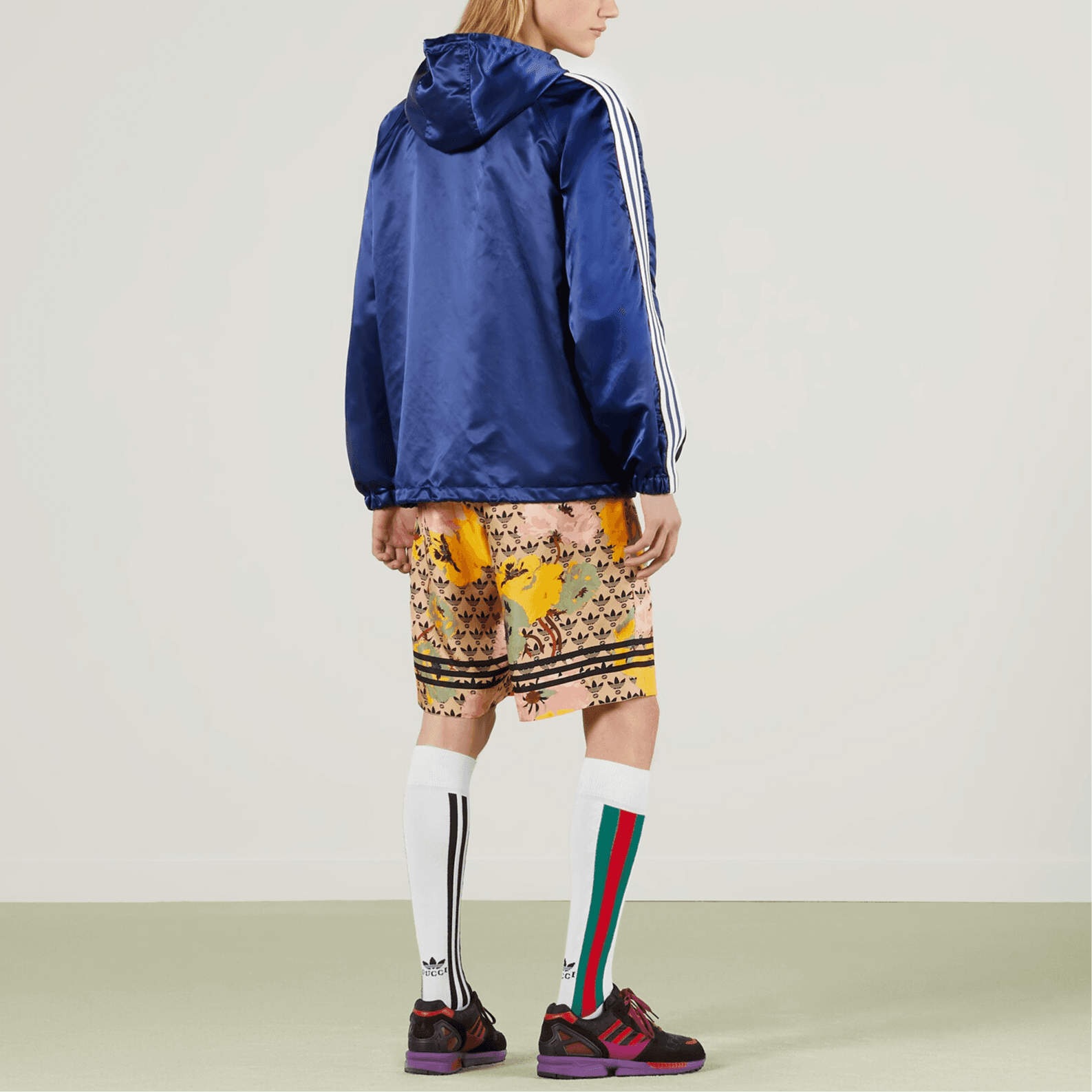 Шорты GUCCI x adidas SS23 Floral Silk Shorts - изображение 3