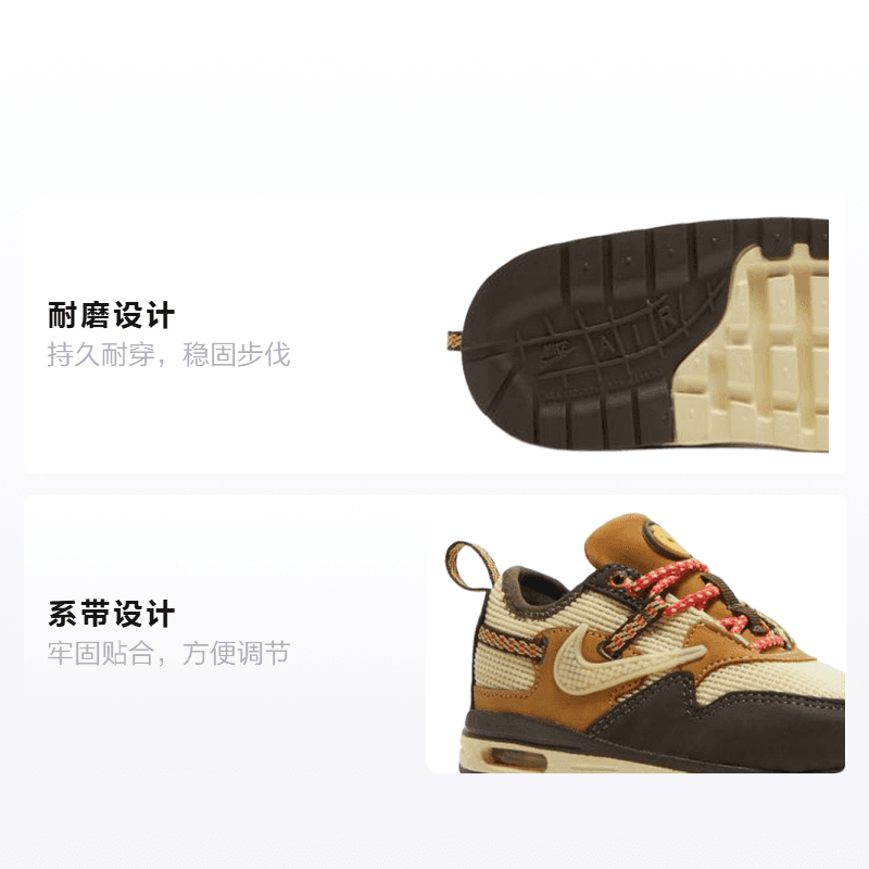 Кроссовки cact.us corp x Nike Air Max 1 "baroque brown" travis scott - изображение 2