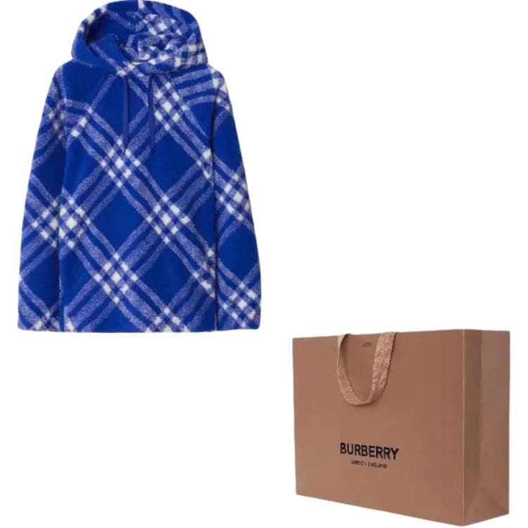 Худи Burberry FW23 Check Hoodie - изображение 9