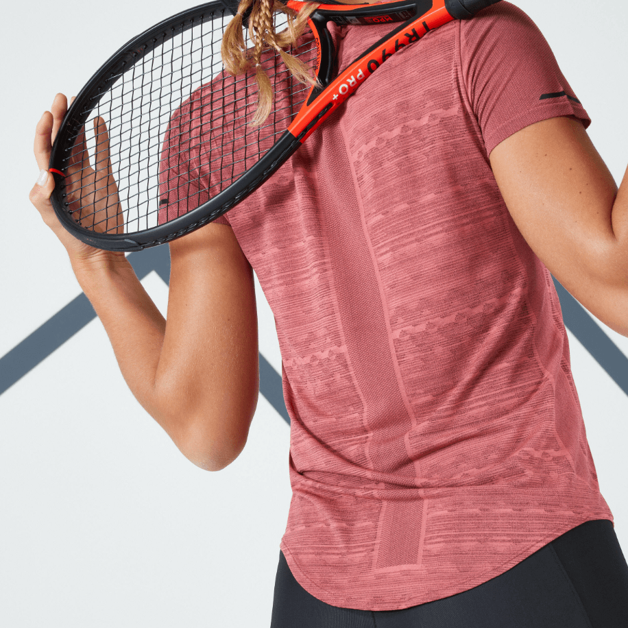 DECATHLON ARTENGO Теннис Топ Женский Темно-Розовый Темно-Бордовый - изображение 4