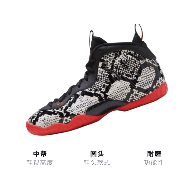 Кроссовки для баскетбола Nike Foamposite One Air Albino Snakeskin GS - изображение 3