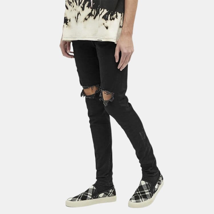 Штаны REPRESENT Slim Fit Ripped Jeans Black - изображение 5