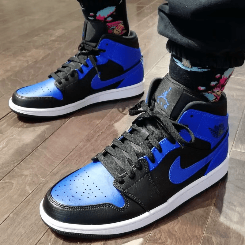 Кроссовки для баскетбола Jordan Air Jordan 1 Mid "Hyper Royal" GS - изображение 5