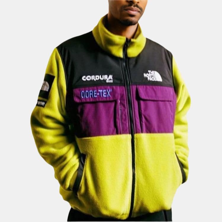 Куртка Supreme x The North Face Fleece Jacket Yellow - изображение 4
