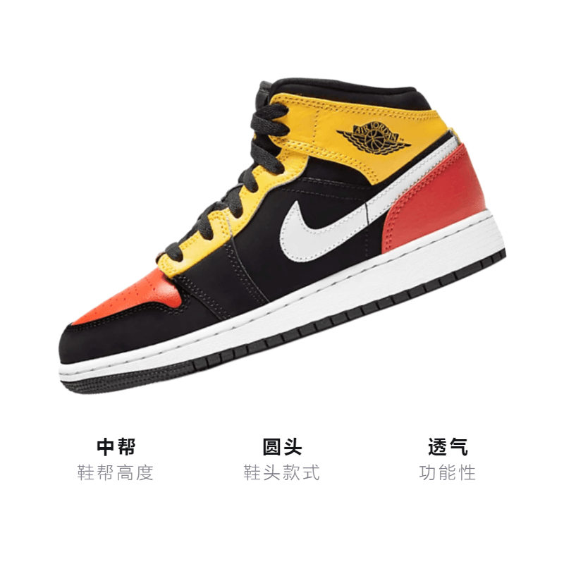 Кроссовки для баскетбола Jordan Air Jordan 1 Mid SE GS - изображение 3