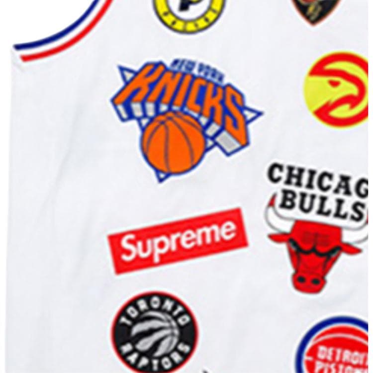 Баскетбольная майка Supreme x Nike NBA Sleeveless Basketball Jersey White - изображение 5