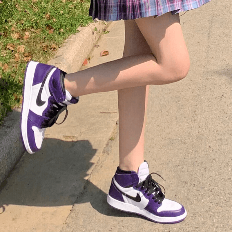 Кроссовки для баскетбола Jordan Air Jordan 1 "Court Purple" GS - изображение 4