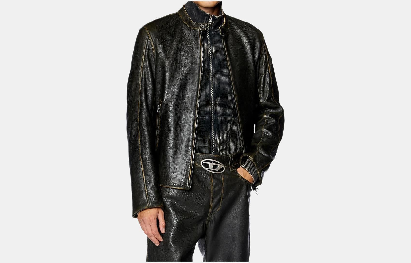 Куртка DIESEL OVAL D LOGO Brown Jacket - изображение 3