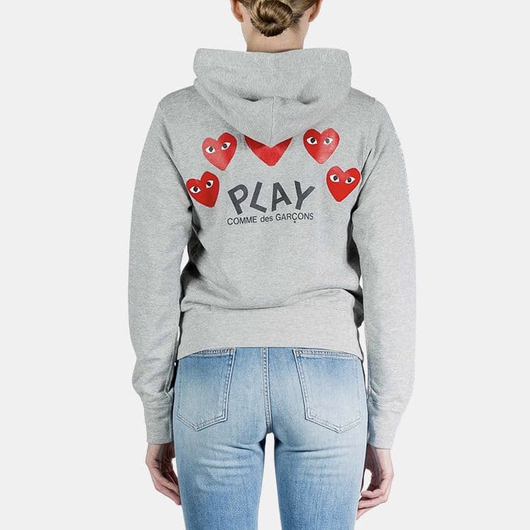 Худи CDG Play Hoodie Grey - изображение 3