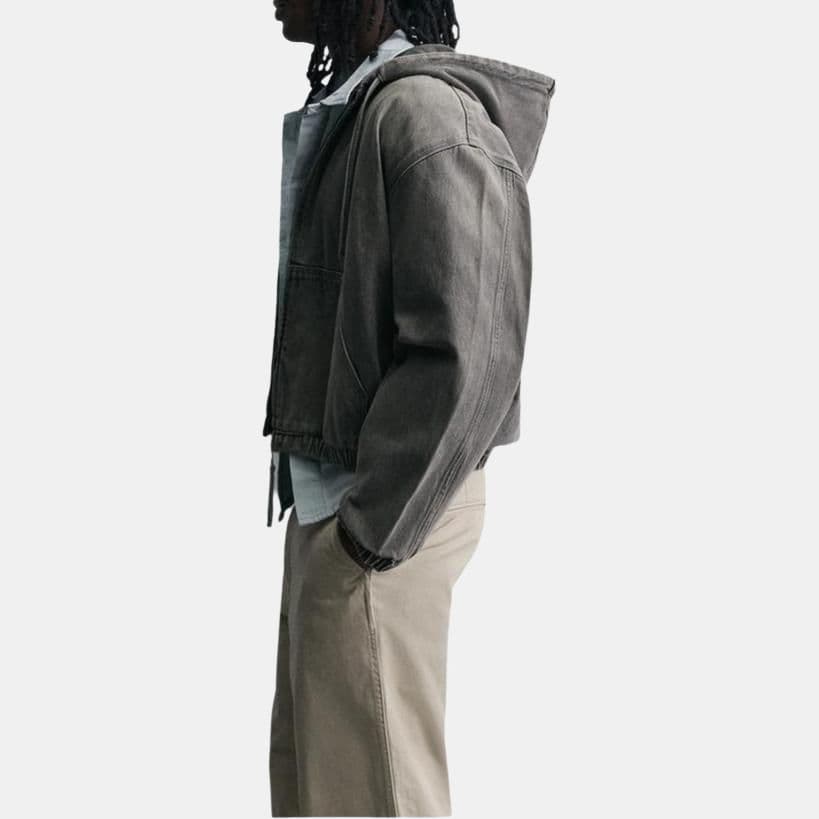 Куртка ZARA Hooded Washed Loose Jacket Men - изображение 6