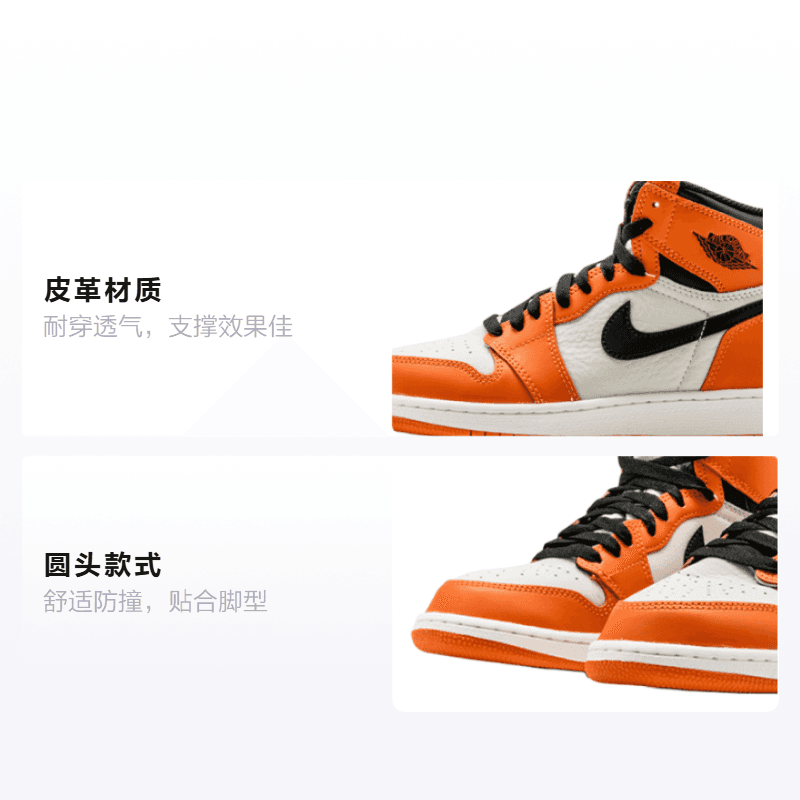 Кроссовки для баскетбола Jordan Air Jordan 1 Retro Reverse Shattered Backboard GS - изображение 2