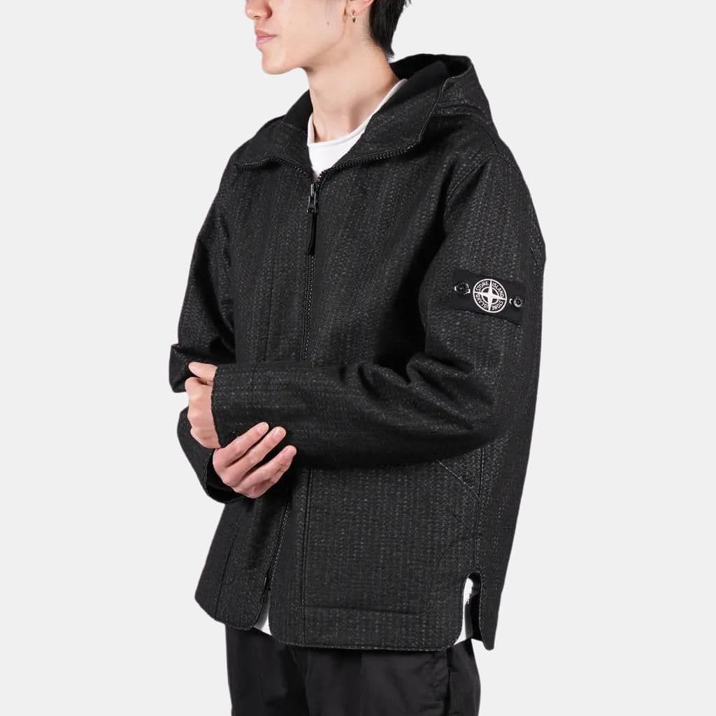 Куртка Stone Island White Label Reflective Hooded Jacket Black - изображение 6