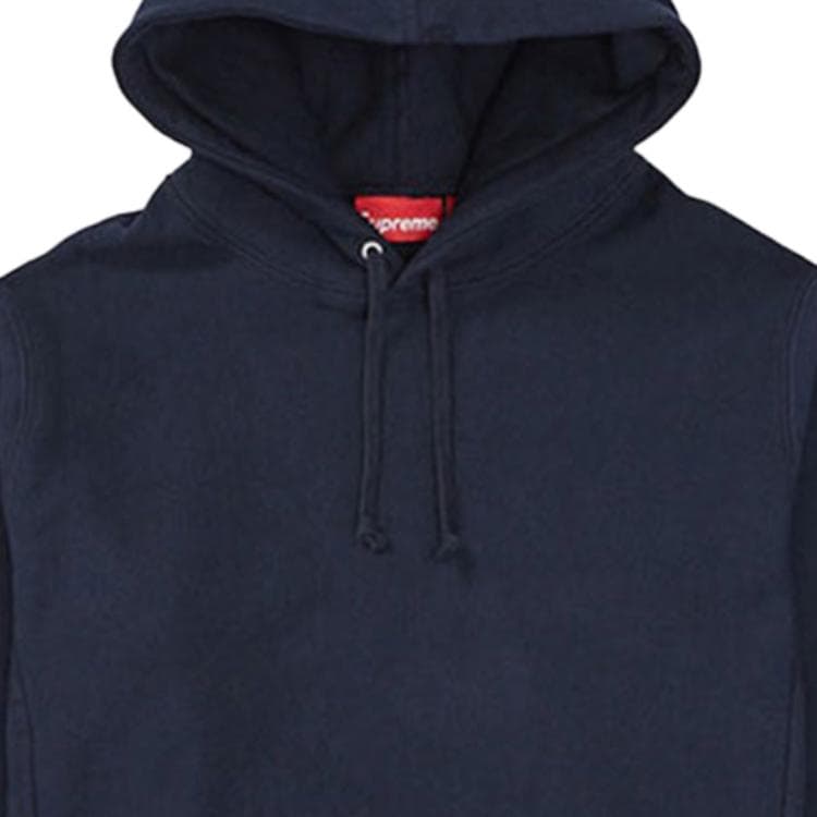 Кофта Supreme FW18 Gradient Sleeve Hooded Sweatshirt Navy LOGO - изображение 2