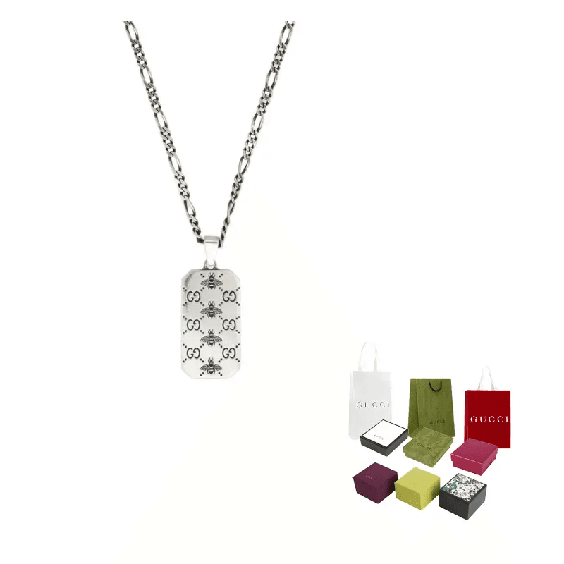 Ожерелье GUCCI GG Marmont Pendant Necklace Silver - изображение 5