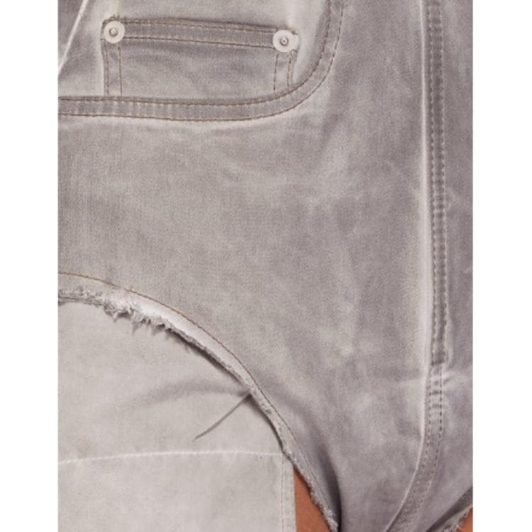 Rick Owens DRKSHDW FW24 Джинсовые шорты Женские Pearl - изображение 7