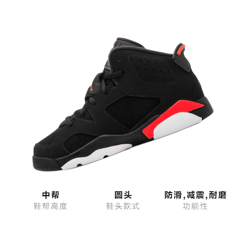 Кроссовки для баскетбола Jordan Air Jordan 6 Retro Black Infrared 2019 - изображение 3