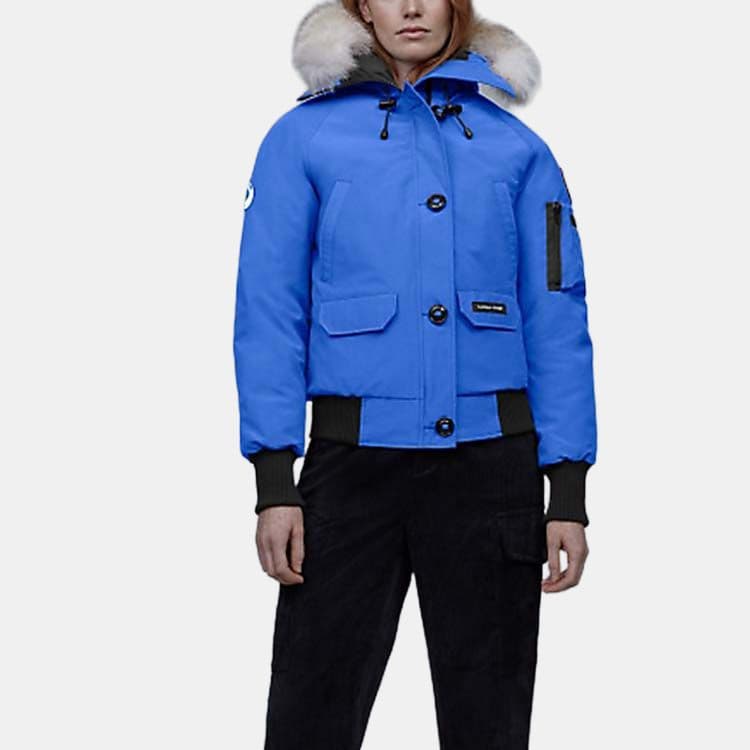 Пуховик Canada Goose Logo Flight Hooded Down Jacket Blue - изображение 4