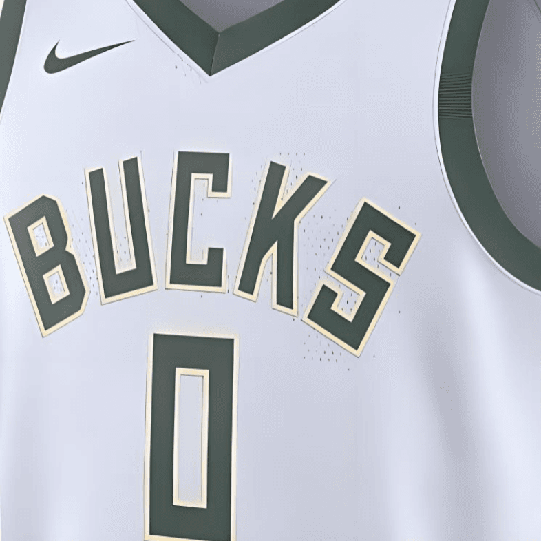 Баскетбольная майка Nike NBA Lillard Bucks Jersey White - изображение 3