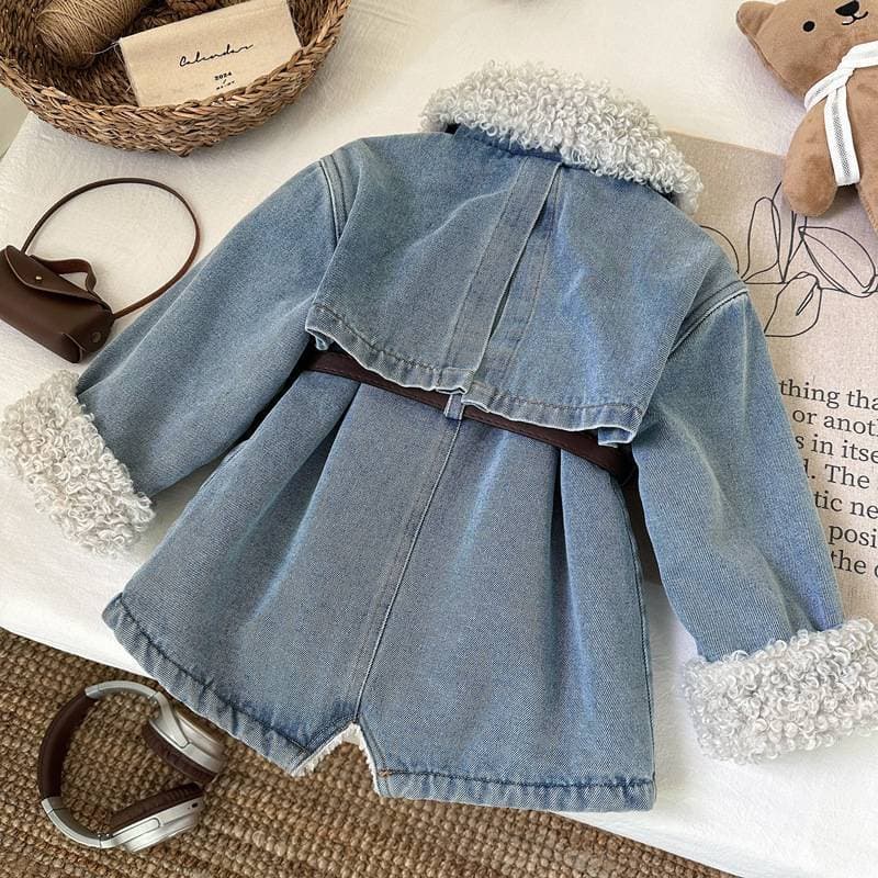 PIERRE CARDIN 5601 с мехом [с ремнем] синий Kids Tops - изображение 2