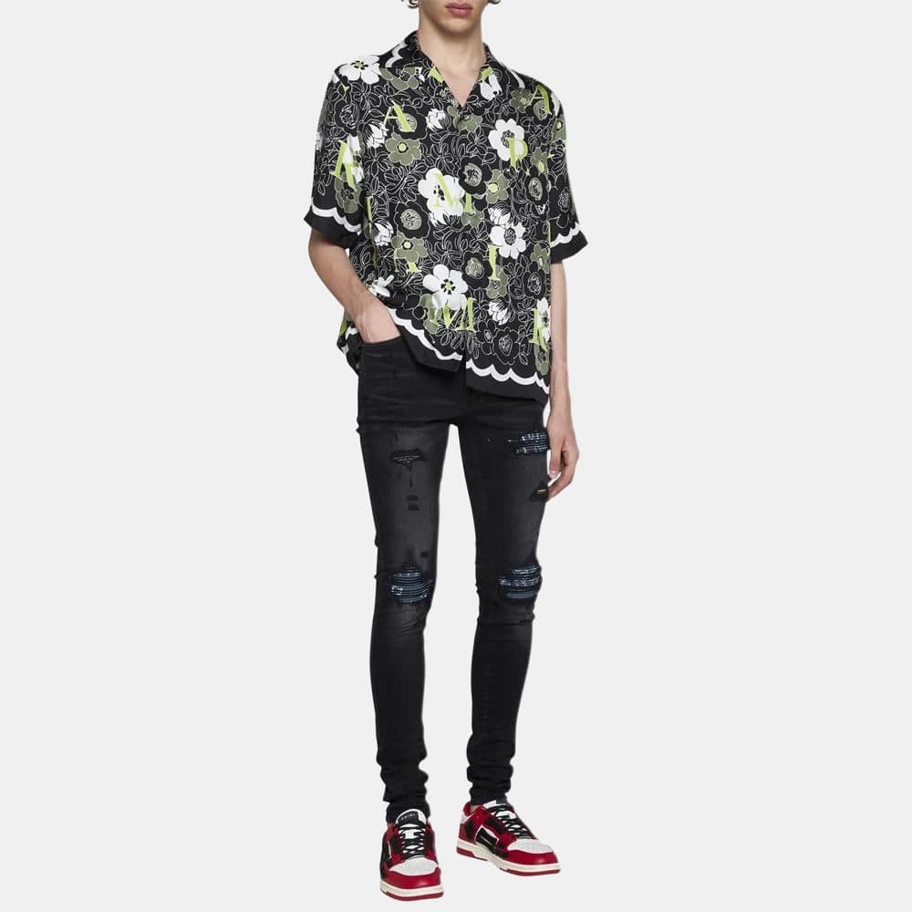 Штаны AMIRI FW22 Distressed Skinny Jeans Black - изображение 6