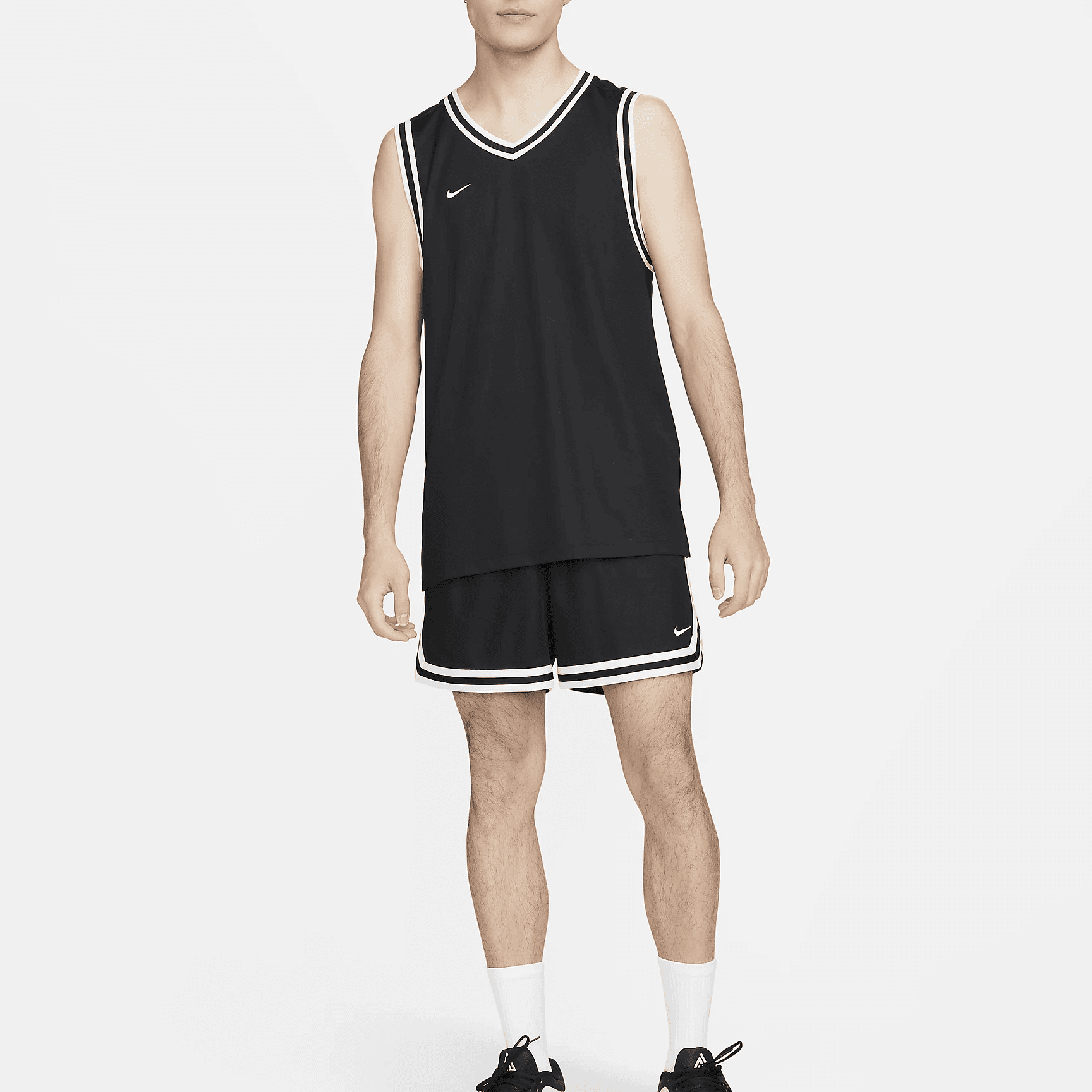 Баскетбольная майка Nike DNA V-Neck Basketball Tank Black - изображение 5