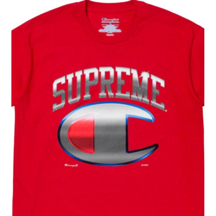 Футболка Supreme x Champion SS19 Tee Red - изображение 2