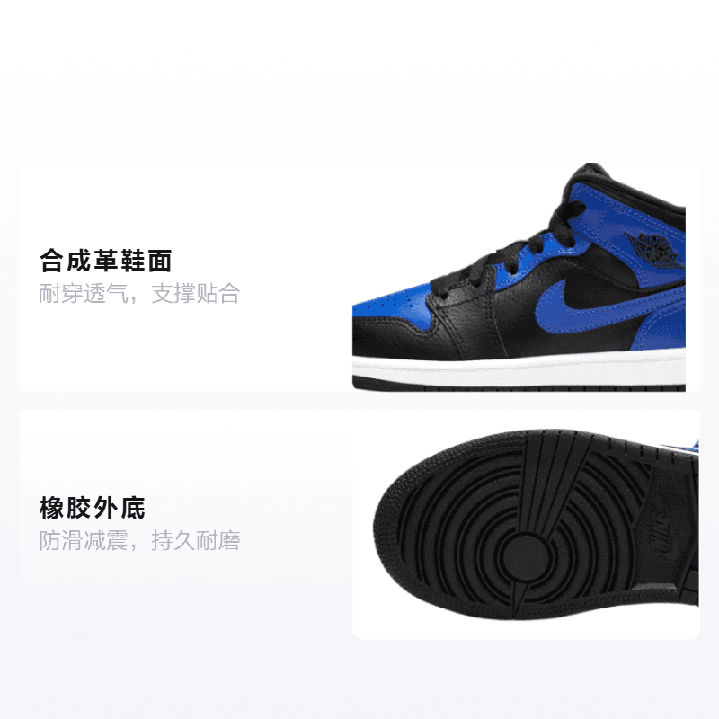 Кроссовки для баскетбола Jordan Air Jordan 1 Mid "Hyper Royal" - изображение 2