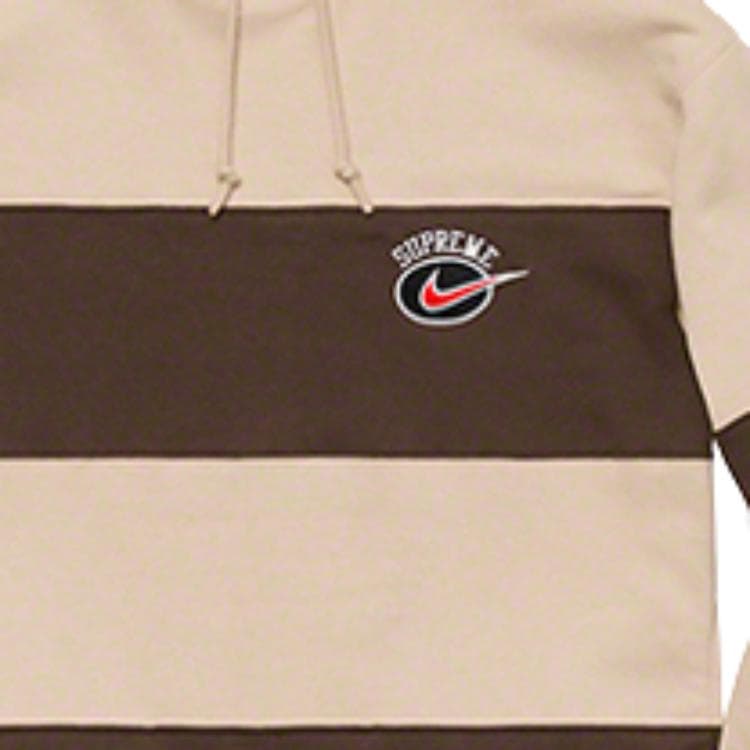 Кофта Supreme SS19 x Nike Stripe Hooded Sweatshirt - изображение 6