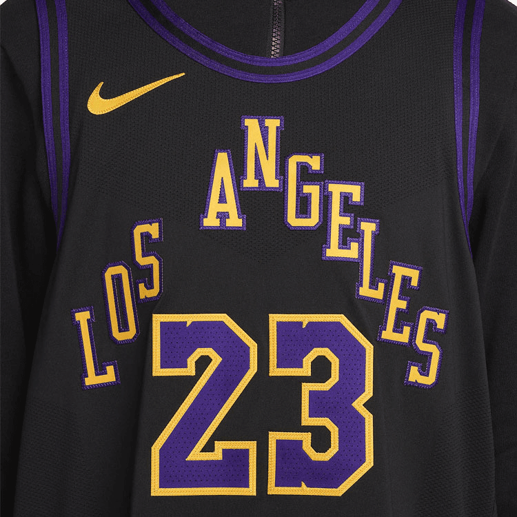 Баскетбольная майка Nike LeBron James Los Angeles Lakers City Edition 2023/24 Jersey - изображение 6
