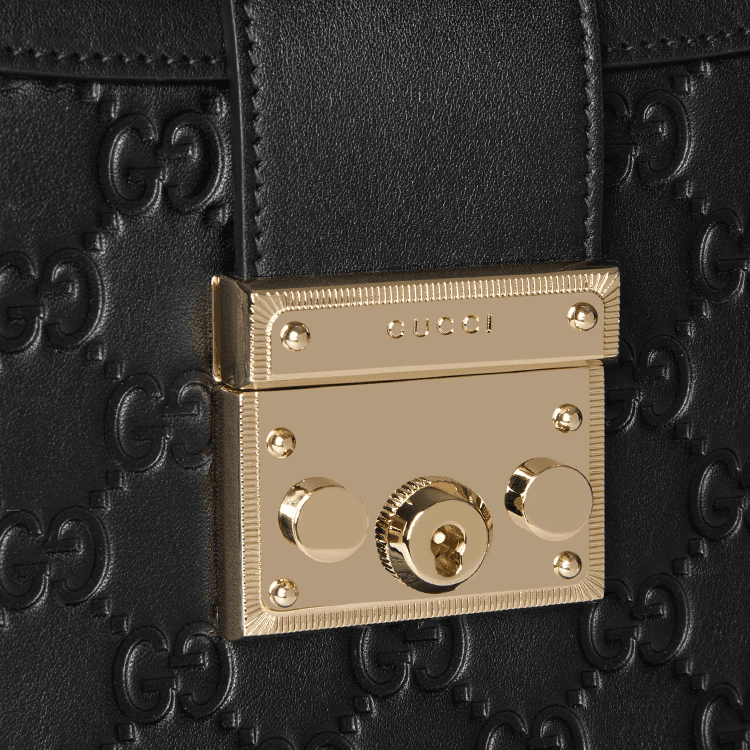 Сумка GUCCI Padlock Medium Shoulder Bag Black - изображение 7