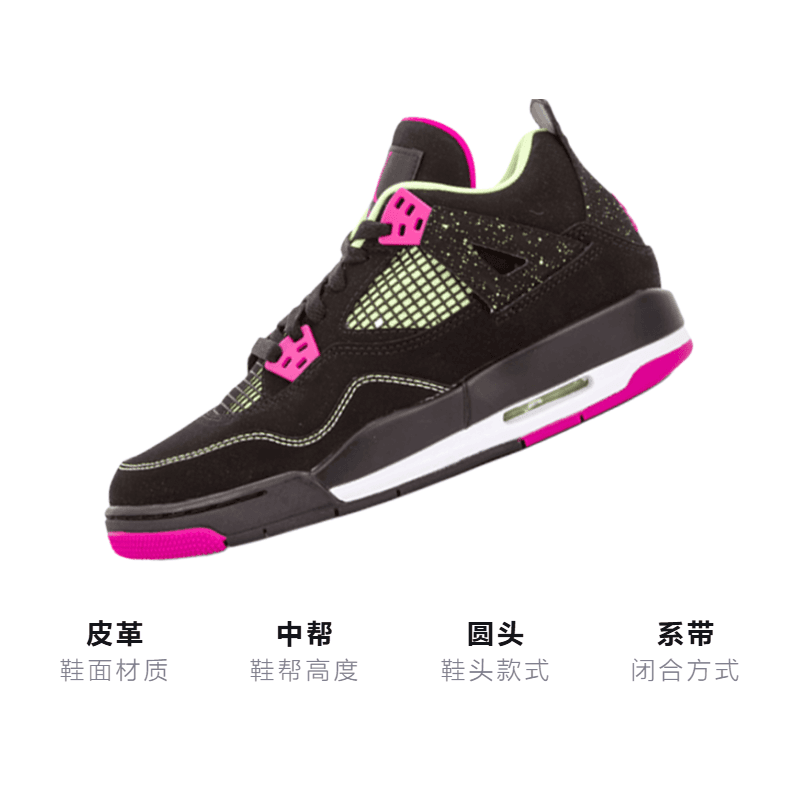 Кроссовки для баскетбола Jordan Air Jordan 4 Retro Fuschia GS - изображение 3