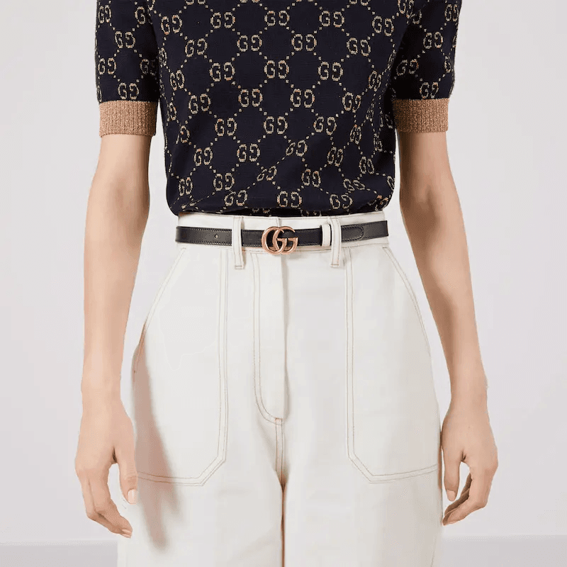 Ремень Gucci Leather Belt Black - изображение 7