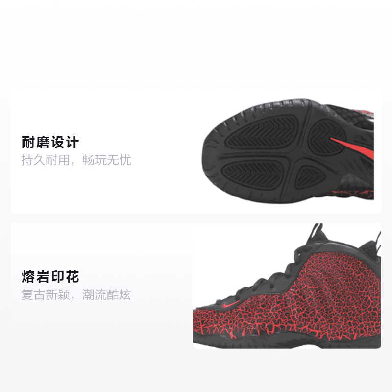 Кроссовки для баскетбола BP Nike Little Posite One "Cracked Lava" - изображение 2