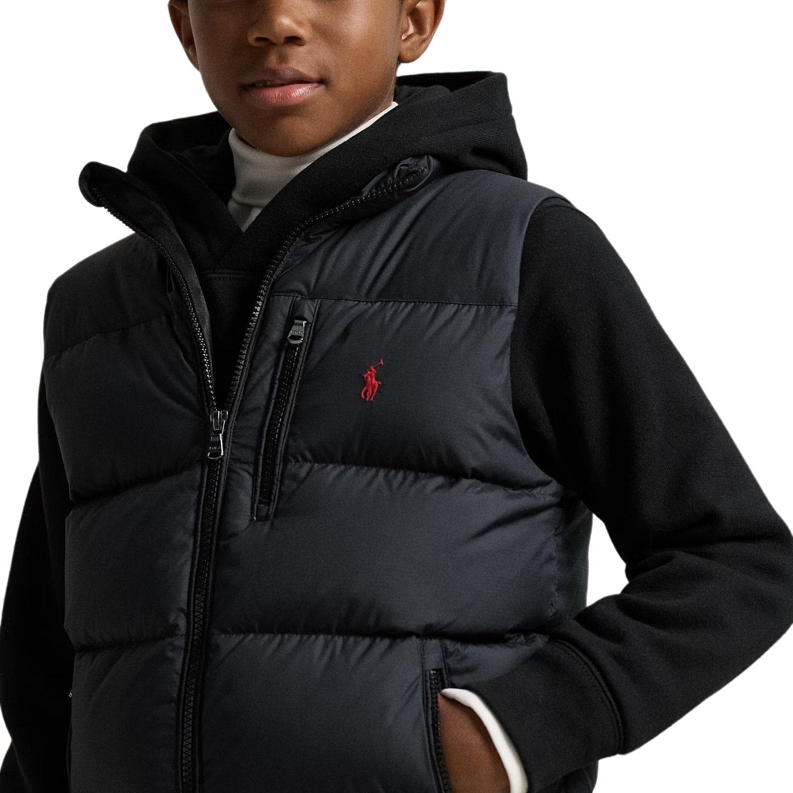 Пуховый жилет Polo Ralph Lauren черный для подростков - изображение 4