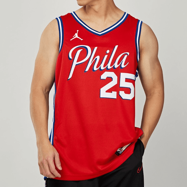 Баскетбольная майка Jordan 76ers Simmons 25 Jersey - изображение 4