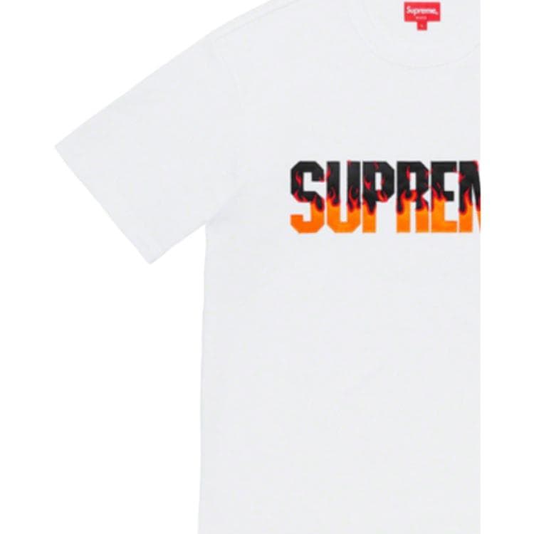 Футболка Supreme Flame S/S Top White - изображение 4