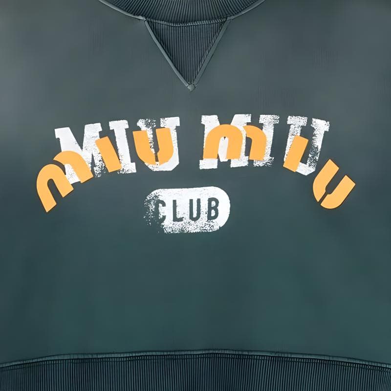 Кофта Miu Miu FW22 Logo Print Sweatshirt - изображение 5