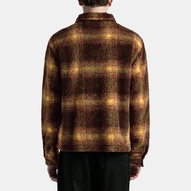 Куртка Stussy Shadow Plaid Sherpa Zip Shirt - изображение 5