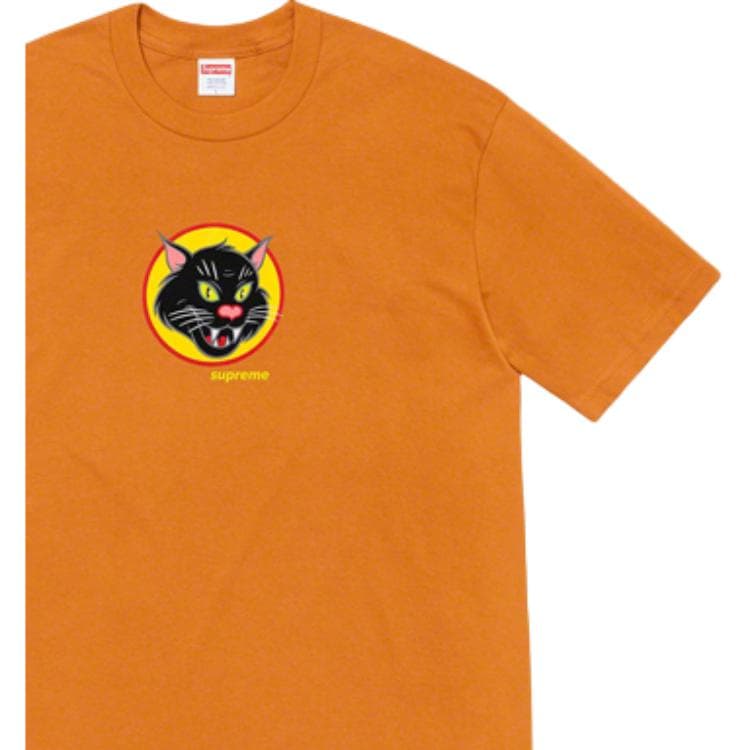 Футболка Supreme Black Cat Tee Orange - изображение 5