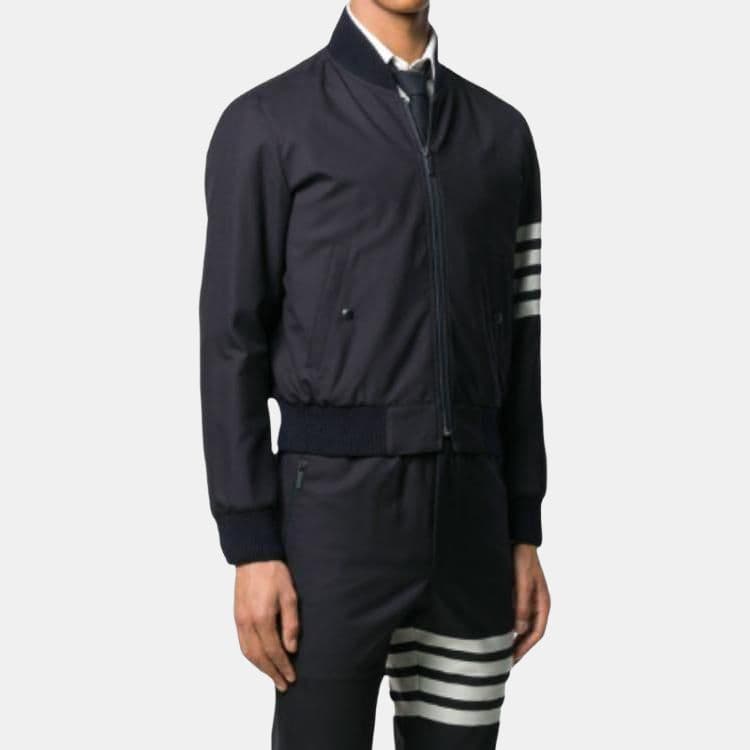 Куртка THOM BROWNE Stripe Detail Bomber Jacket - изображение 3
