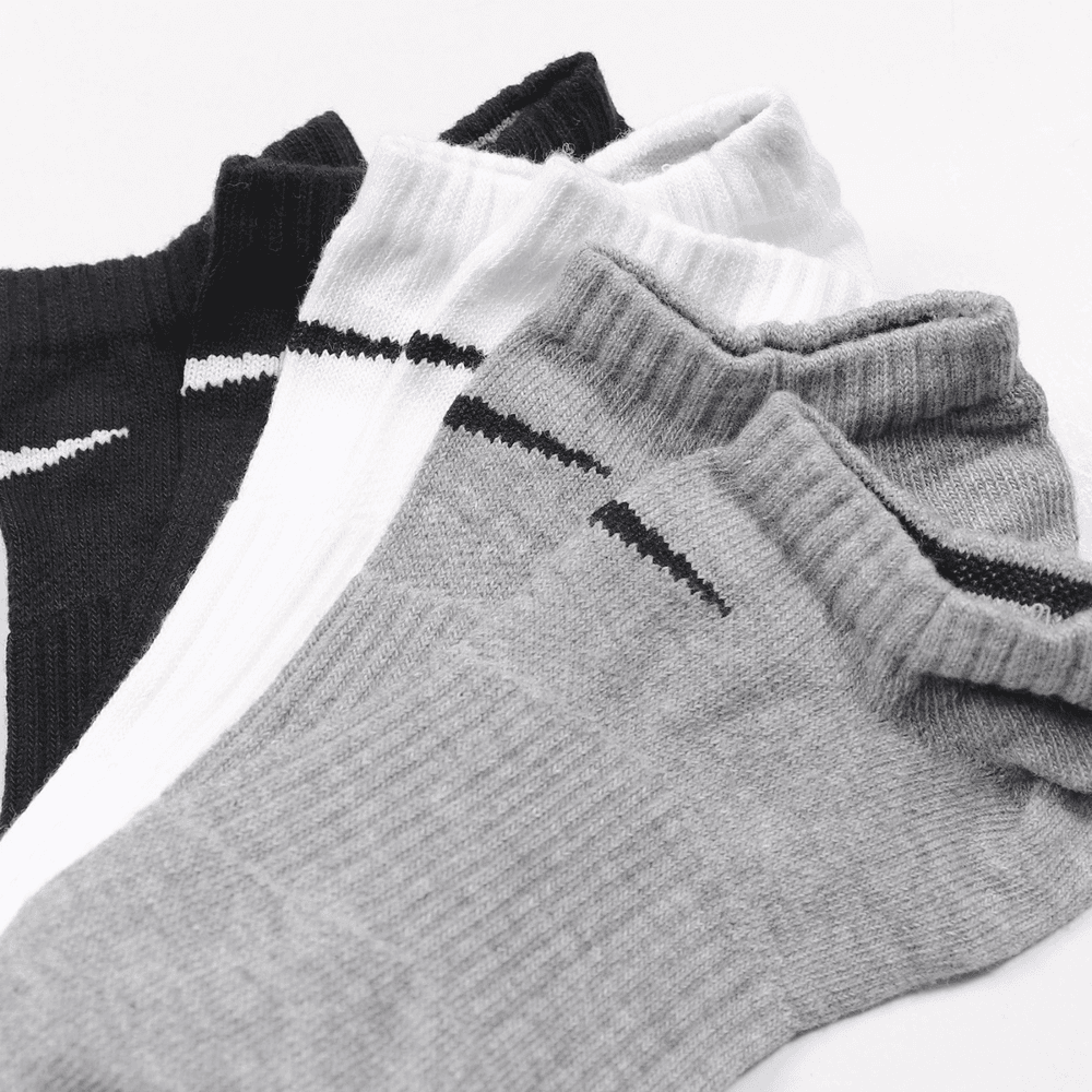 Nike Logo Casual Socks 3-Pack Gray White Black - изображение 3