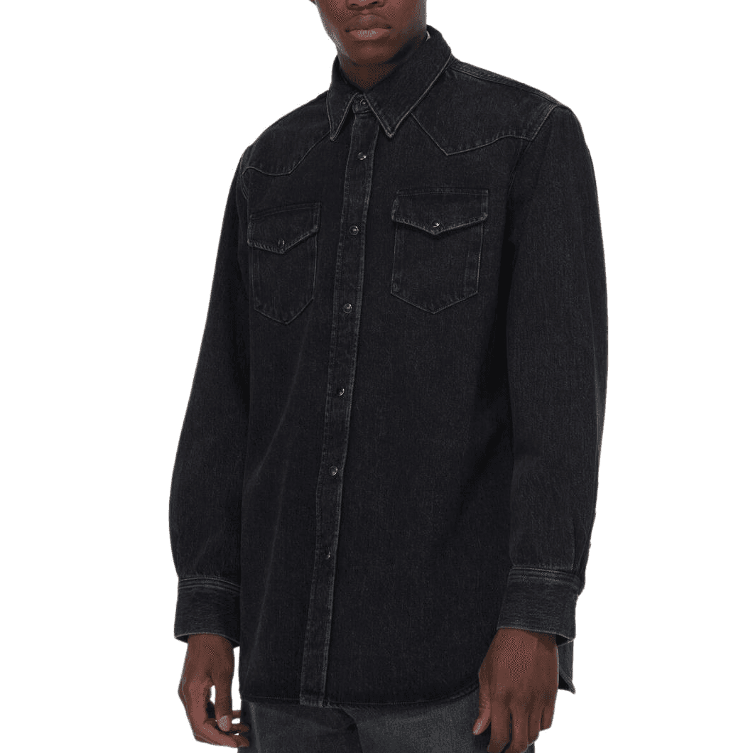 Джинсовая куртка HUGO BOSS Black Denim Jacket - изображение 4