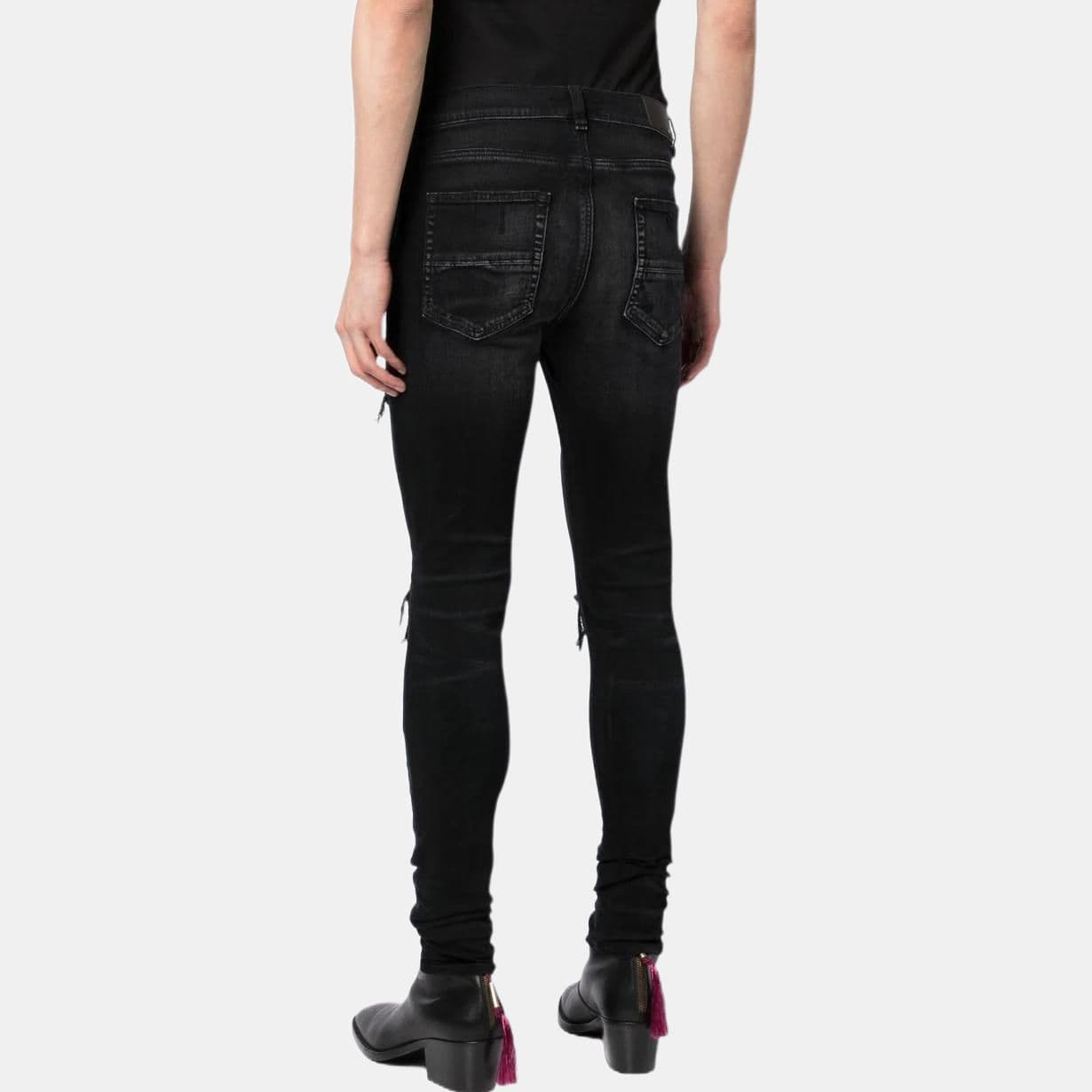 Штаны AMIRI FW22 Distressed Skinny Jeans Black - изображение 3