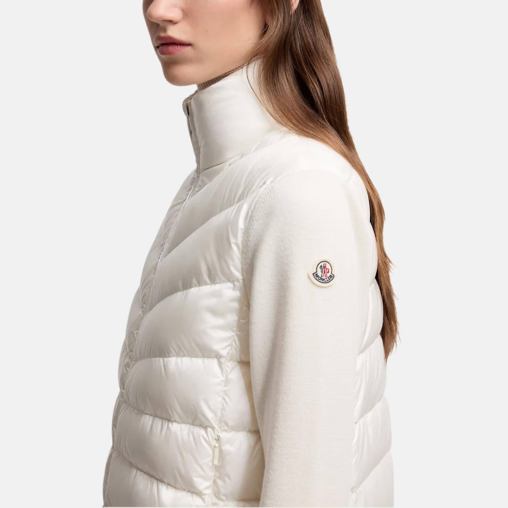 Пуховик Moncler Padded Wool Cardigan Logo - изображение 4