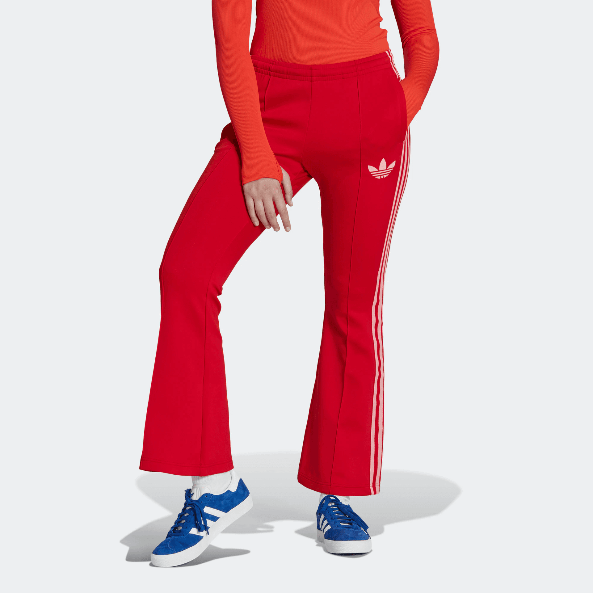 Штаны adidas Originals Flared Tp Red - изображение 3