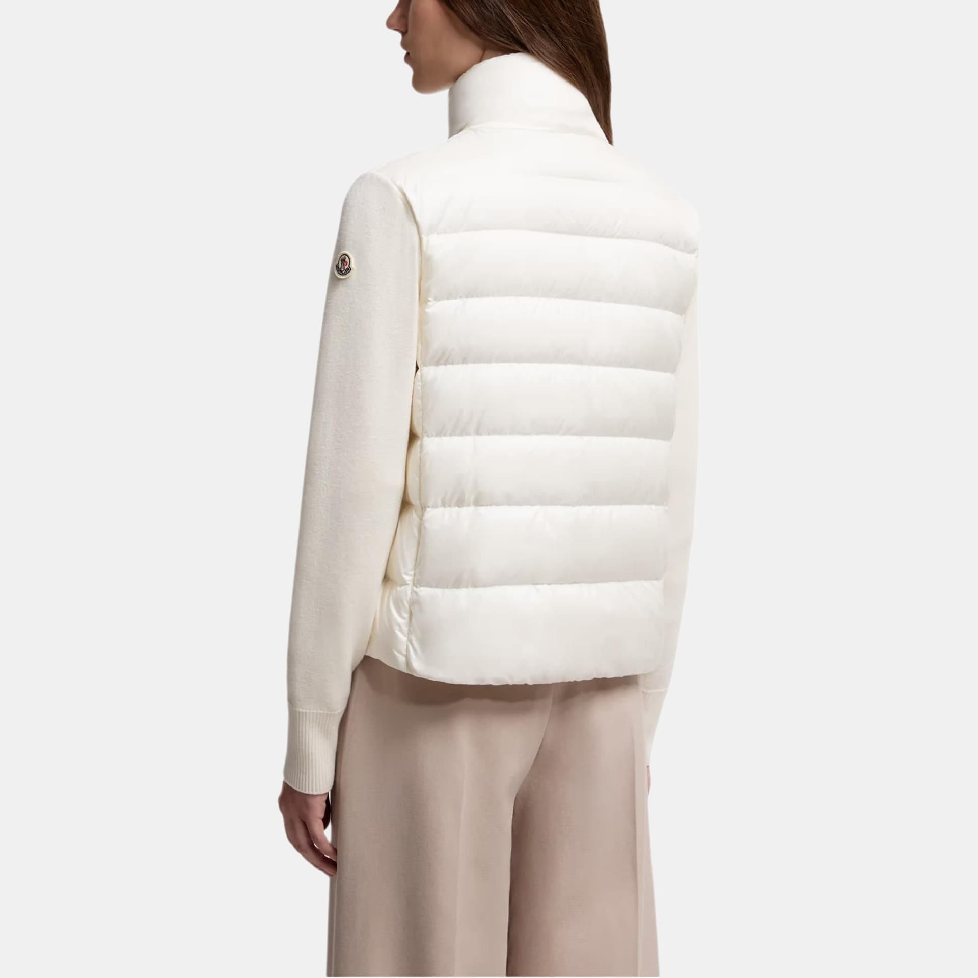 Пуховик Moncler Padded Wool Cardigan Logo - изображение 3