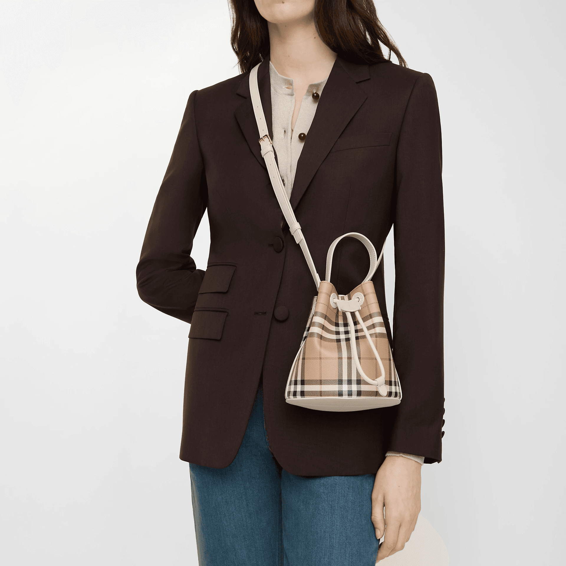Сумка Burberry Check Bucket PU - изображение 5